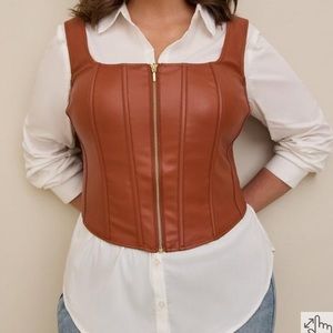 Torrid zip up corset top size 2 (18/20)